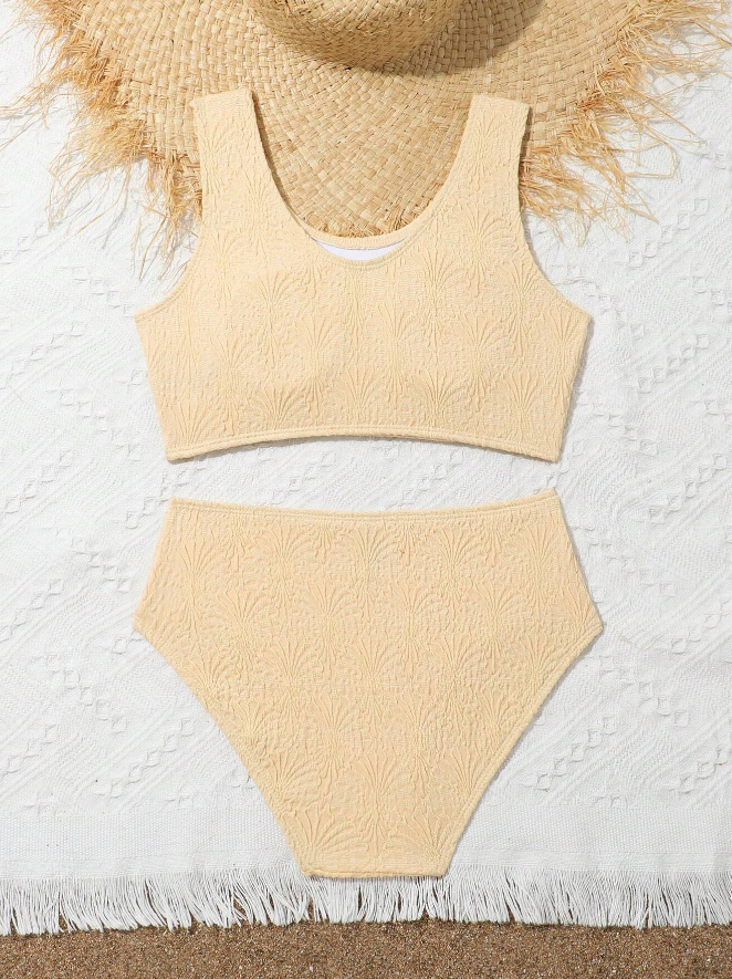 Bikini Infantil Jacquard Minimalista - Talla 9 años-3