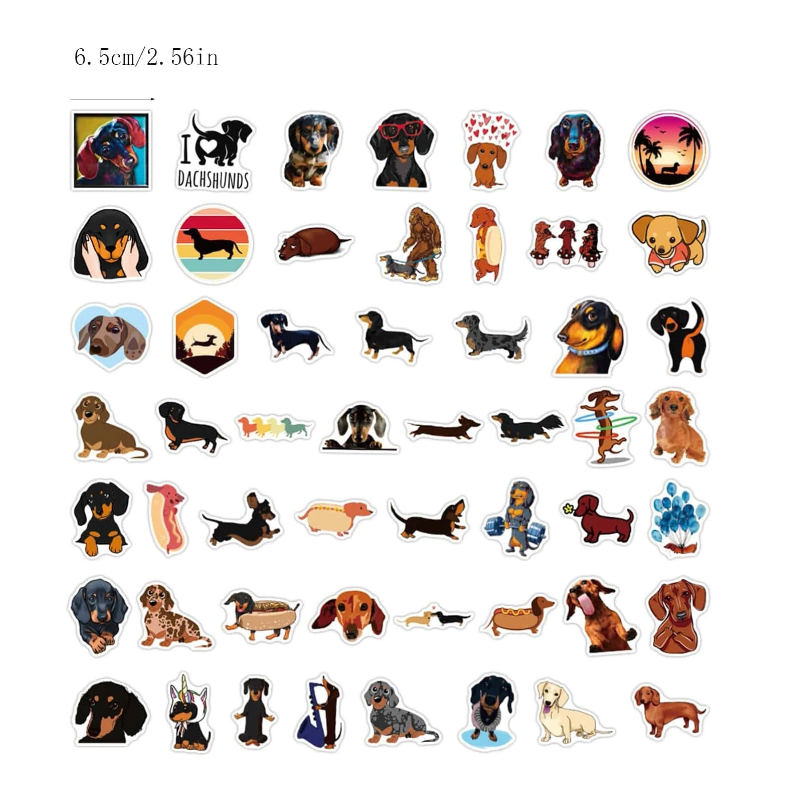 Set de Pegatinas "I Love Dachshunds"-3