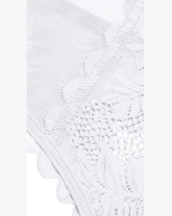 Tanga Blanca con Encaje Transparente - Elegancia y Confort-4
