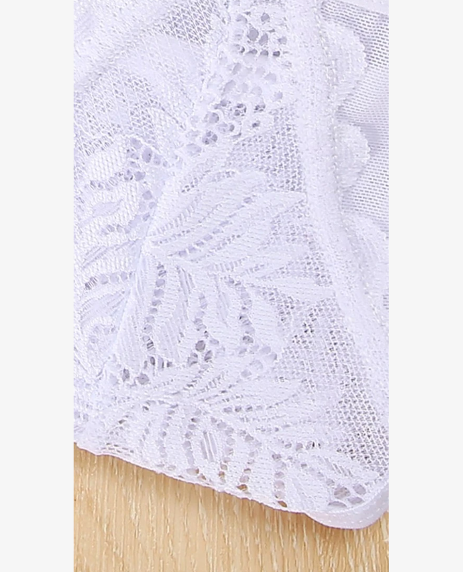 Tanga Blanca con Encaje Transparente - Elegancia y Confort-7