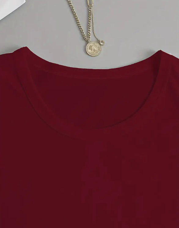 Camiseta Casual de Manga Larga con Cuello Redondo - Talla L-2