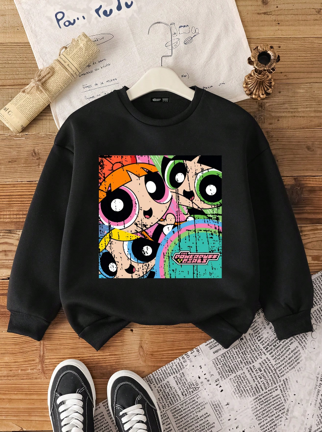 Sudadera Infantil – Powerpuff Retro - Talla 9 años-5