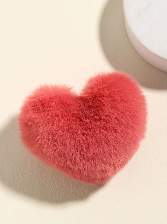 Llavero con Corazón de Felpa-2
