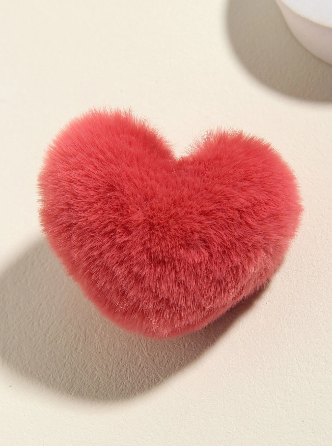 Llavero con Corazón de Felpa-3