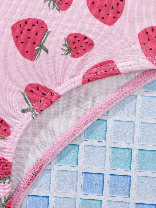 Bañador de Una Pieza con Estampado de Fresas-4