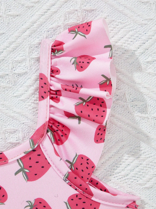Bañador de Una Pieza con Estampado de Fresas-5