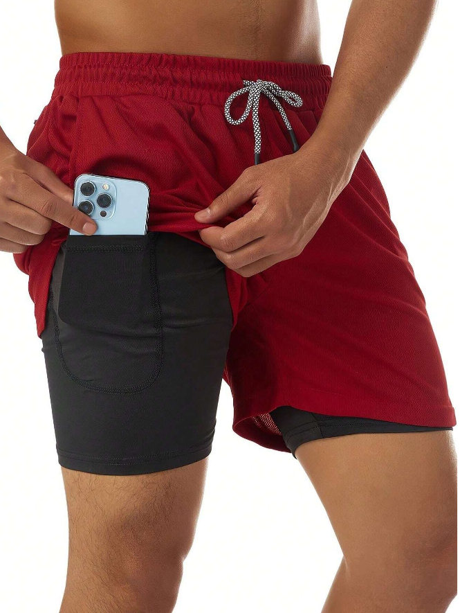 Shorts Deportivos 2 en 1 Hombre - Talla XL-2