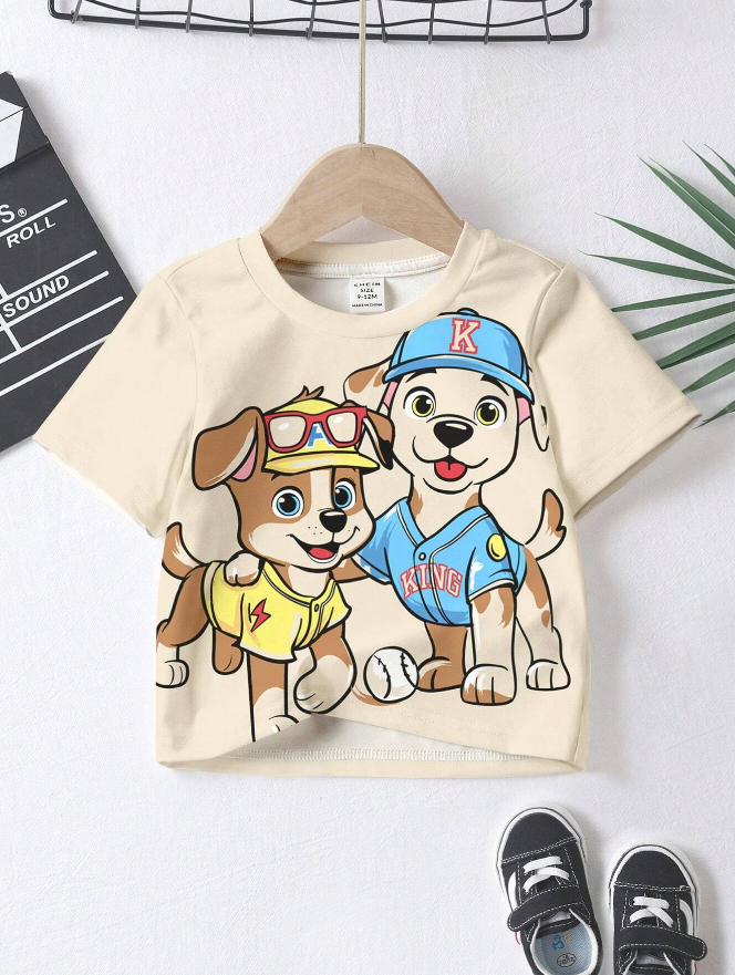 Camiseta de Perros Animados para Chicos-1