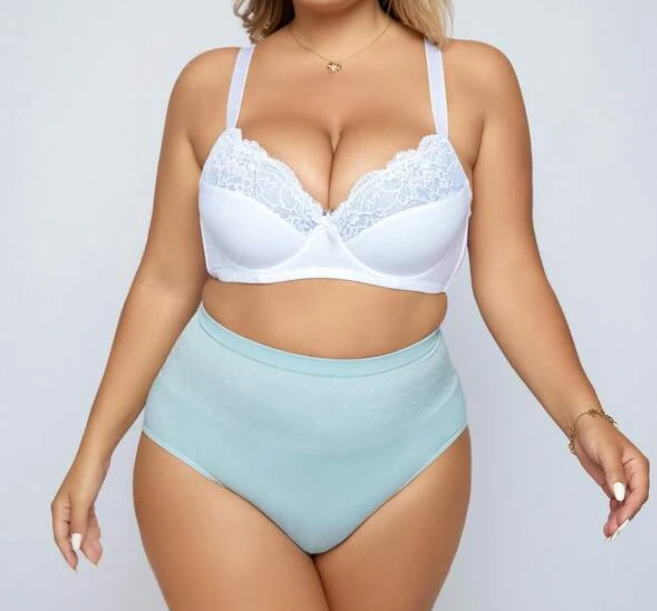 Sujetador de Encaje Blanco con Alto Soporte-2