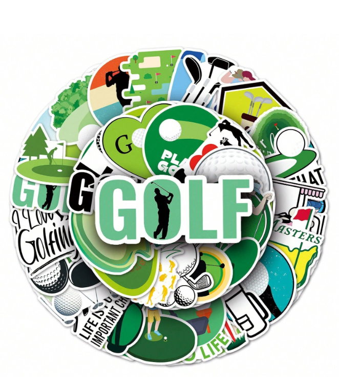 🏌️‍♂️ Pack de 10 Pegatinas Impermeables de Golf – Estilo Graffiti-0