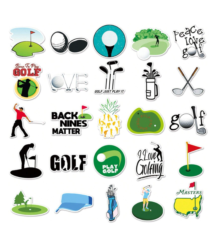 🏌️‍♂️ Pack de 10 Pegatinas Impermeables de Golf – Estilo Graffiti-1