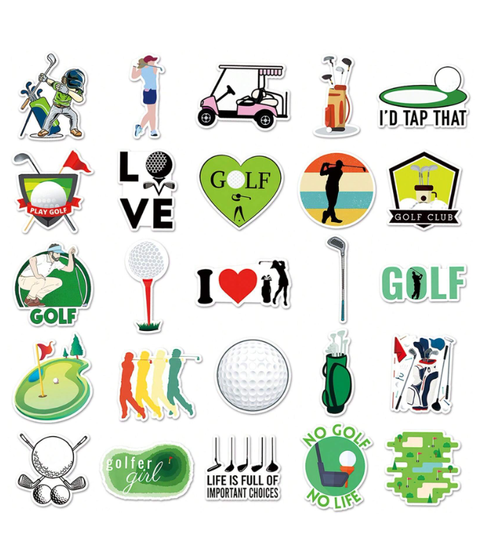 🏌️‍♂️ Pack de 10 Pegatinas Impermeables de Golf – Estilo Graffiti-2