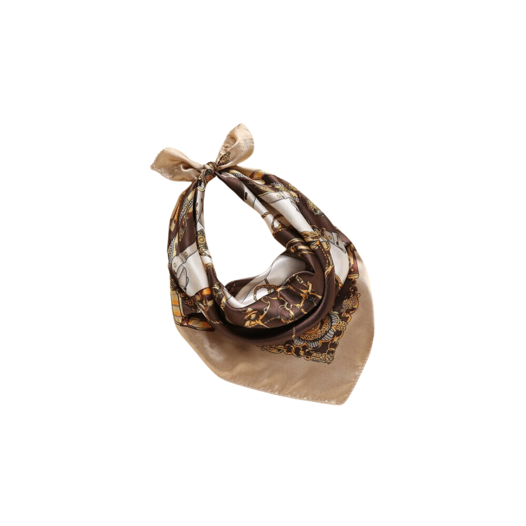 Pañuelo de Seda con Estampado Multicolor-0