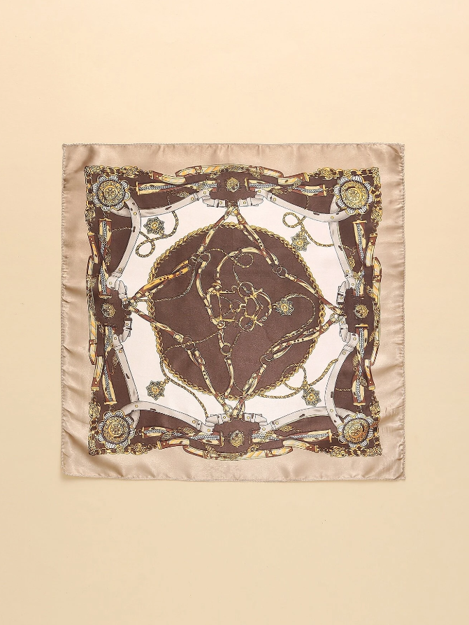 Pañuelo de Seda con Estampado Multicolor-2