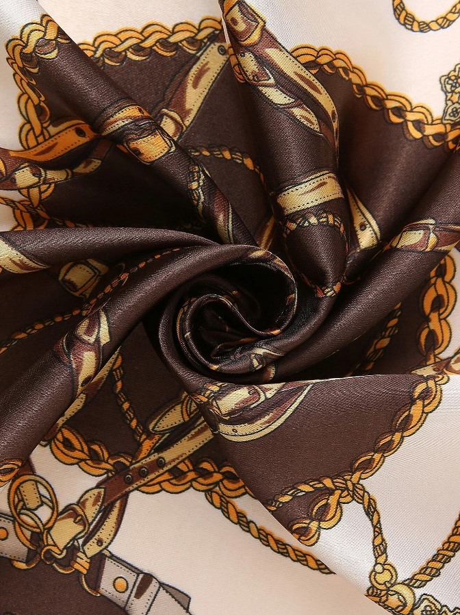 Pañuelo de Seda con Estampado Multicolor-3