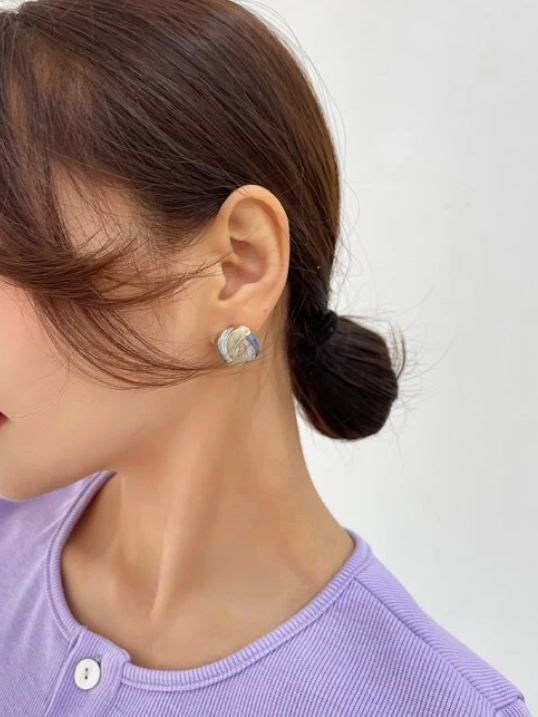 Pendientes de Textura Turquesa-2