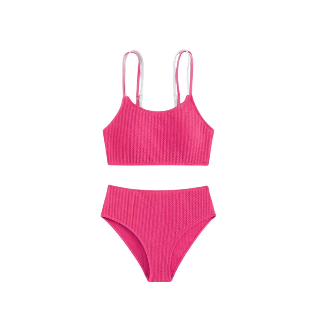 Bikini Bohemio en Rosa Fucsia con Textura ✨-0