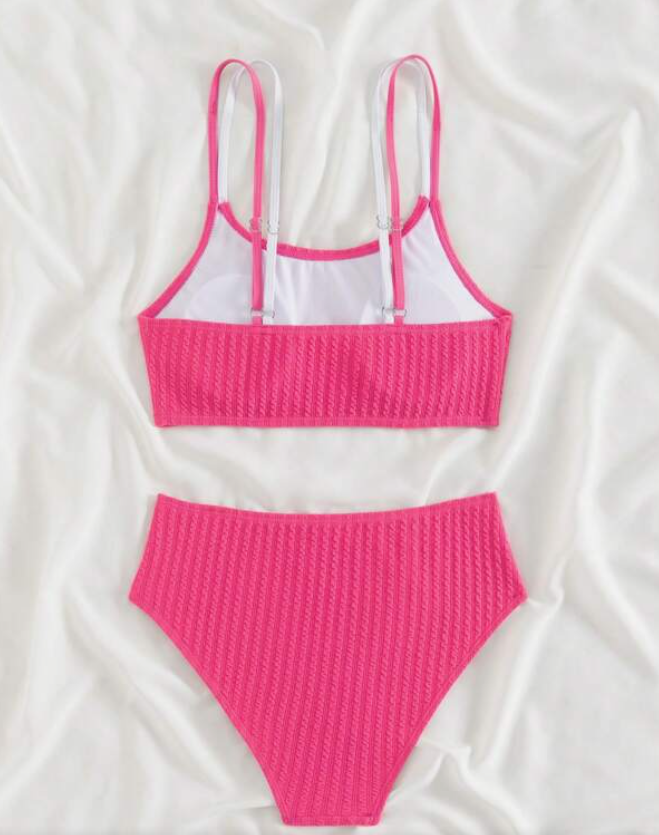 Bikini Bohemio en Rosa Fucsia con Textura ✨-2