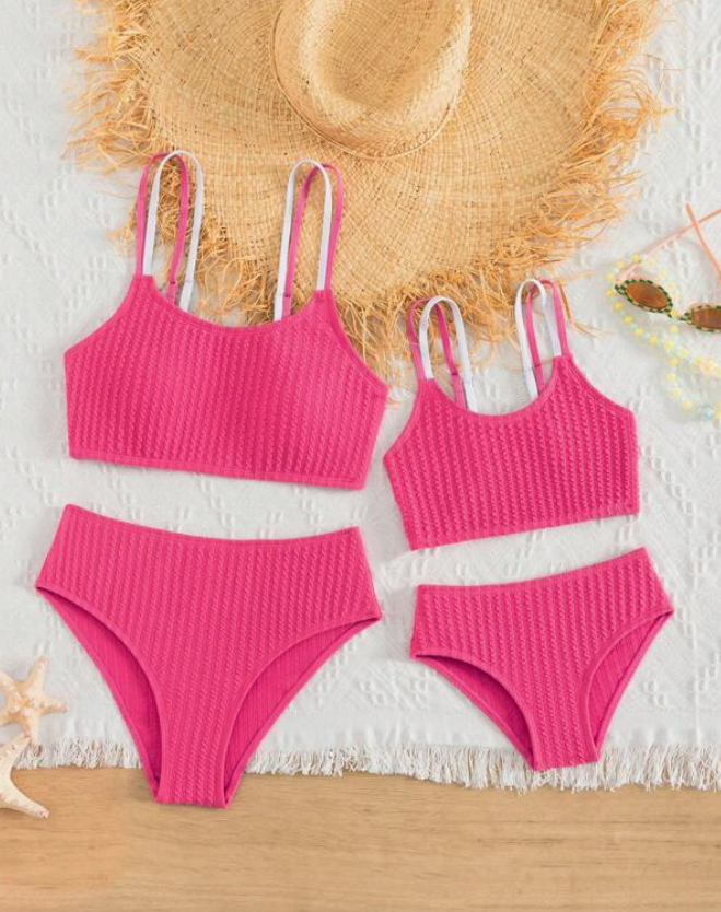 Bikini Bohemio en Rosa Fucsia con Textura ✨-3