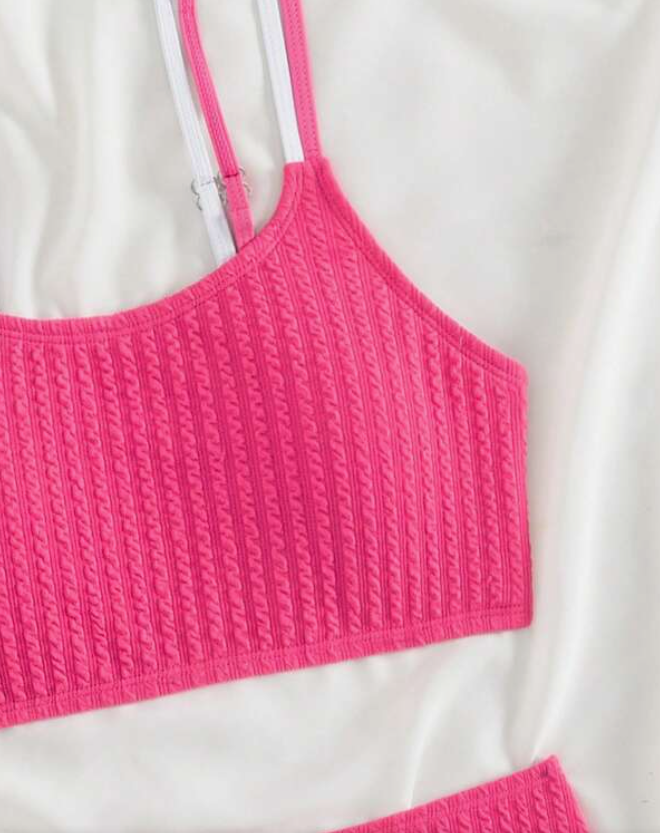 Bikini Bohemio en Rosa Fucsia con Textura ✨-4