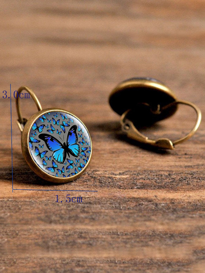 🦋 Pendientes Fantasía – Diseño Mariposa Multicolor-3