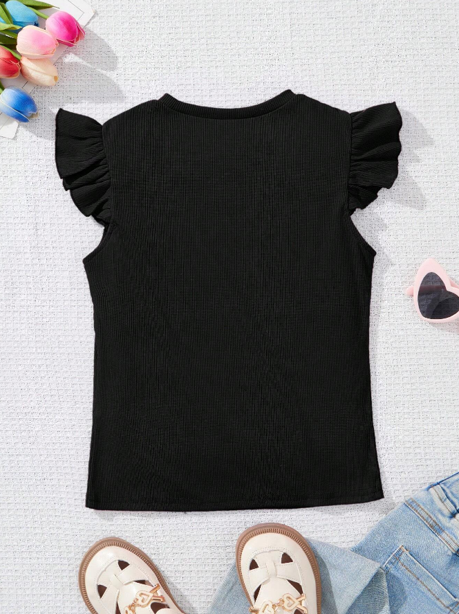 Top Infantil – Volantes Romántico - Talla 9 años-6