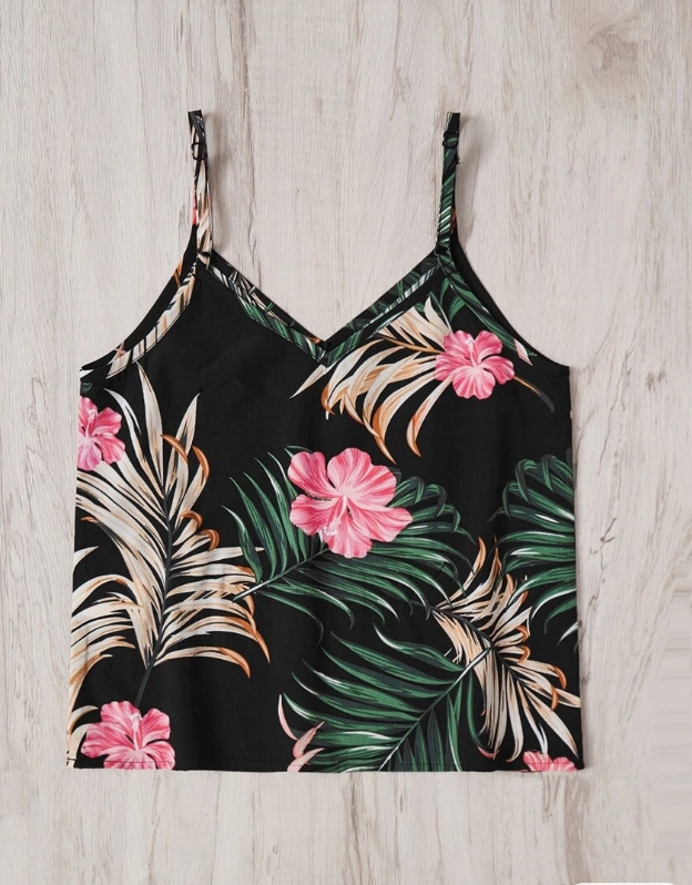 🌴 Top Tropical Bohemio – Estilo Fresco y Veraniego - Talla 10 años-2