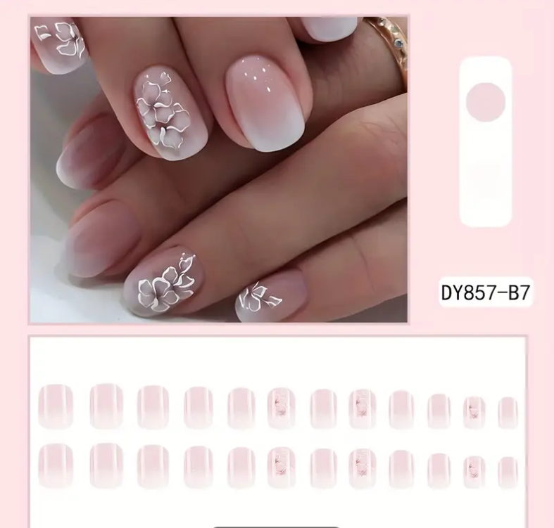 Diseño de Uñas Florales - Mezcla de Colores-5