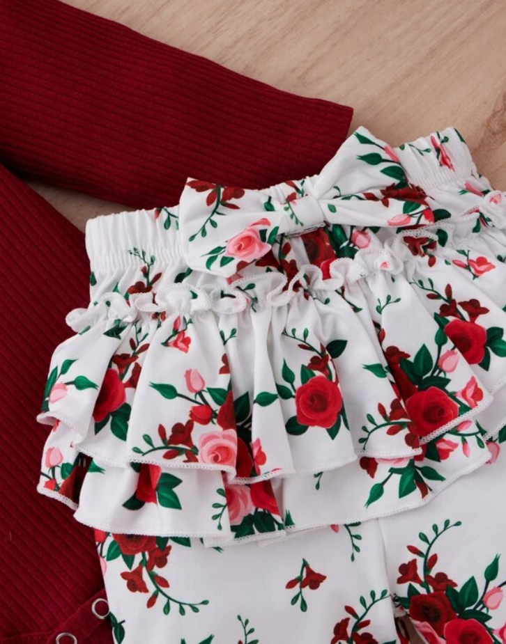 Set de 3 Piezas para Bebé - Body, Pantalón y Diadema-5