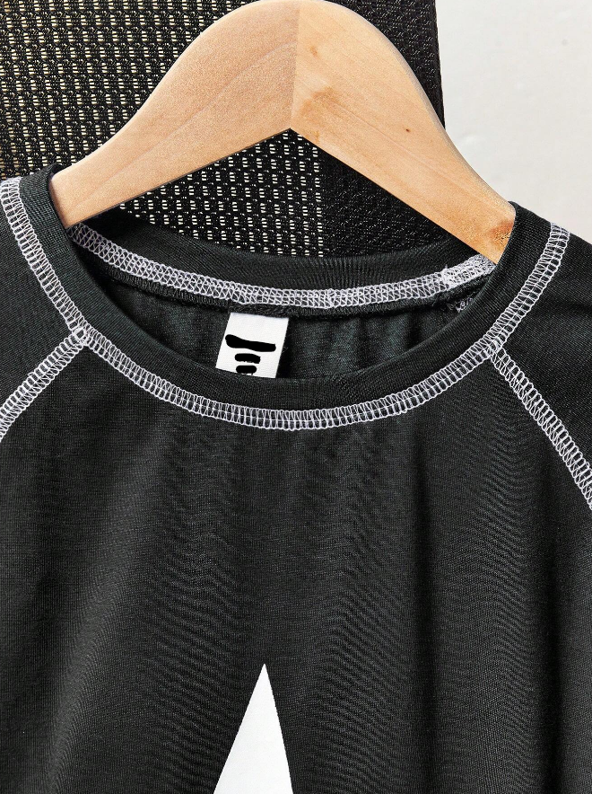 Camiseta Deportiva Infantil – Estrella + Mangas Raglán - Talla 10 años-3