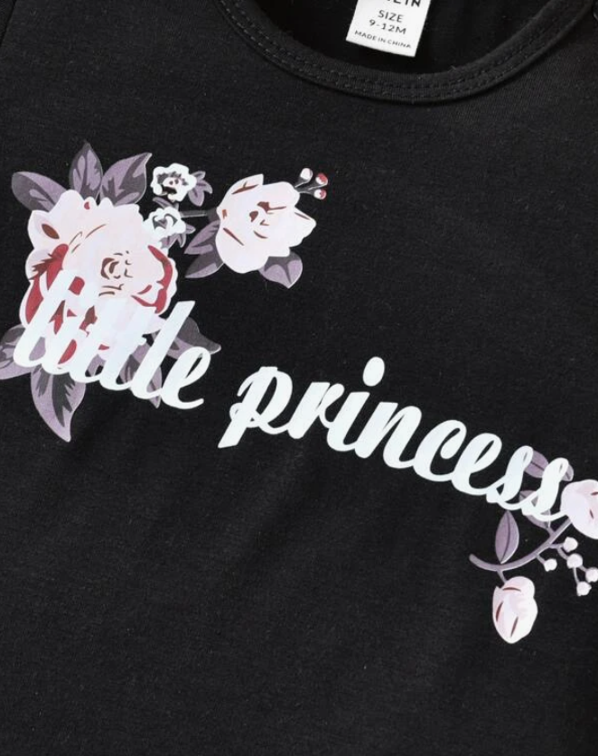 Conjunto de Camiseta y Leggings "Little Princess" para Chicas-4