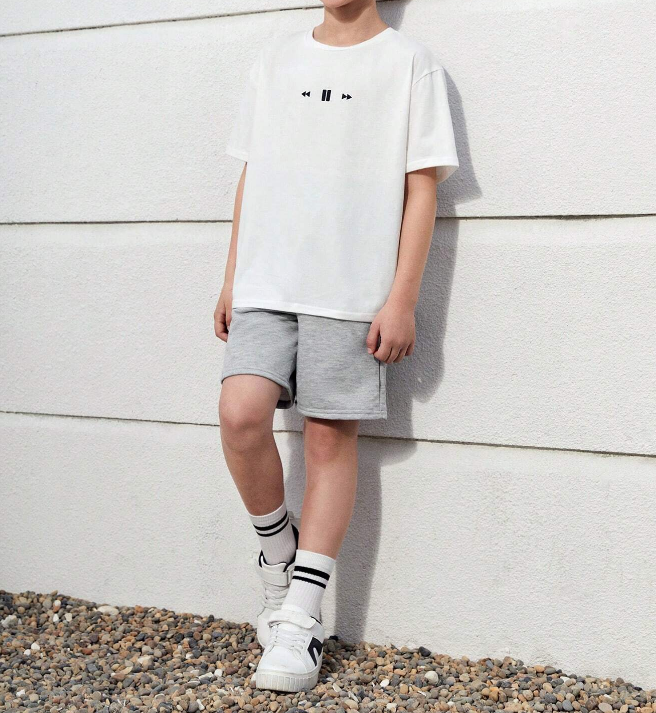 Set Infantil – Camiseta + Shorts Gráfico - Talla 10 años-4