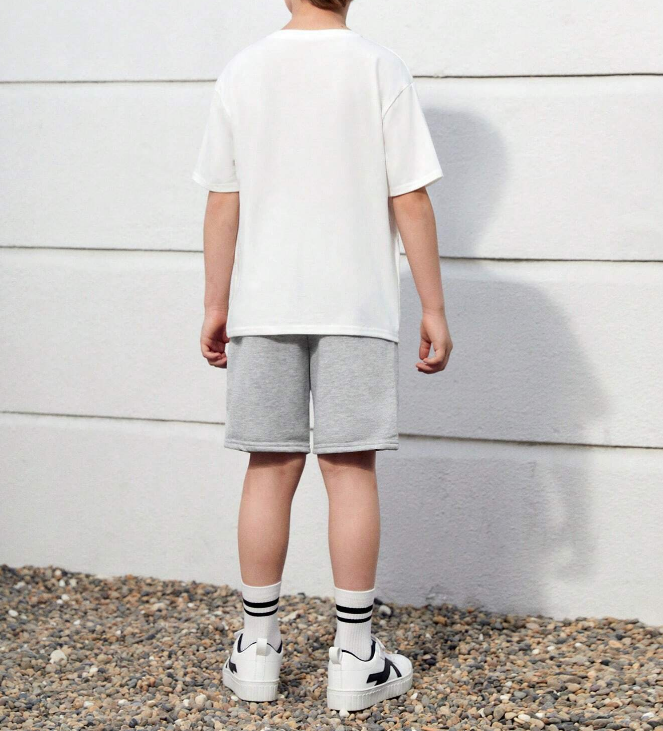 Set Infantil – Camiseta + Shorts Gráfico - Talla 10 años-5