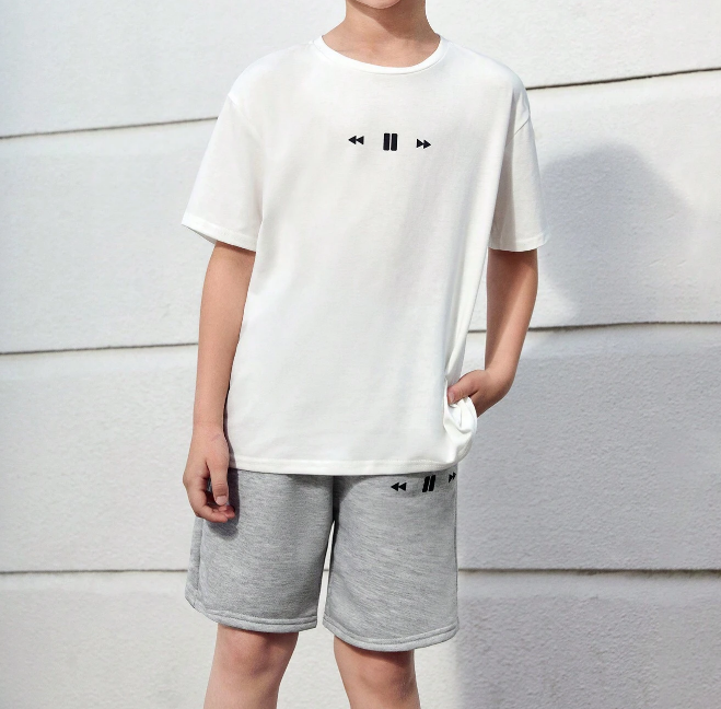 Set Infantil – Camiseta + Shorts Gráfico - Talla 10 años-6