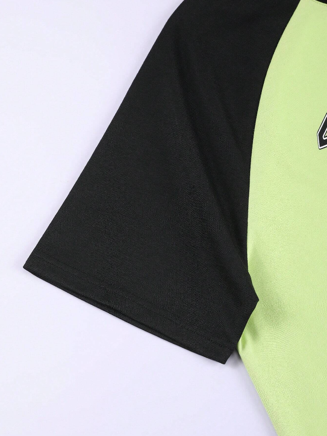 Camiseta Holgada Hombre – Estilo Motorsport Mint & Black - Talla L-2