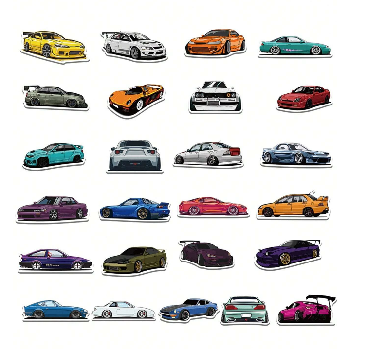 Set de Pegatinas de Autos Deportivos-2