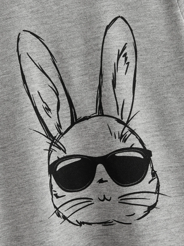 👕 Polera Infantil “Bunny Cool” – Estilo Relajado y Divertido - Talla 4 años-3