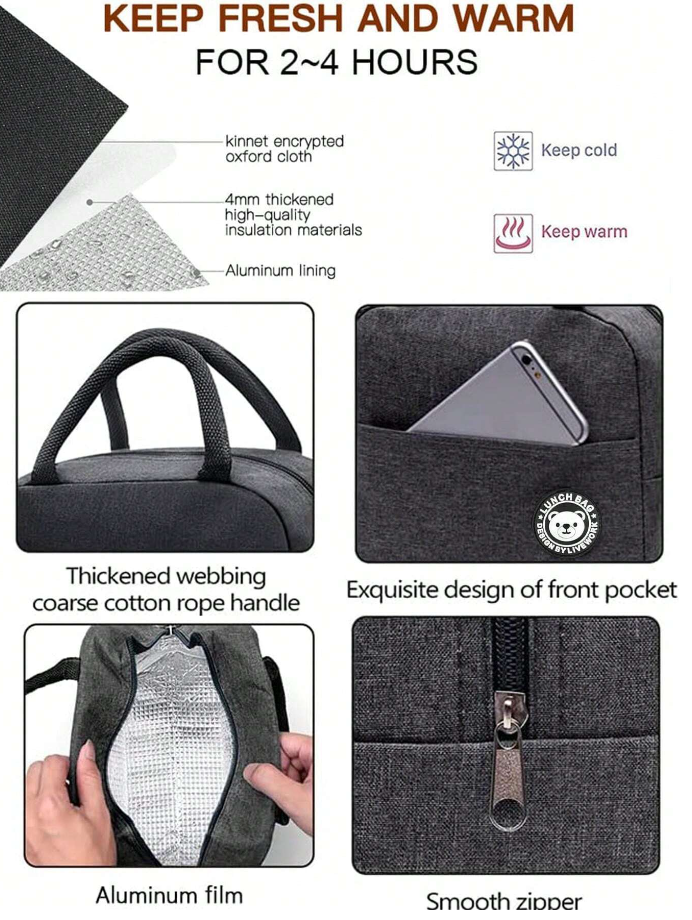 Bolsa Multifuncional Negra con Estilo Minimalista -2