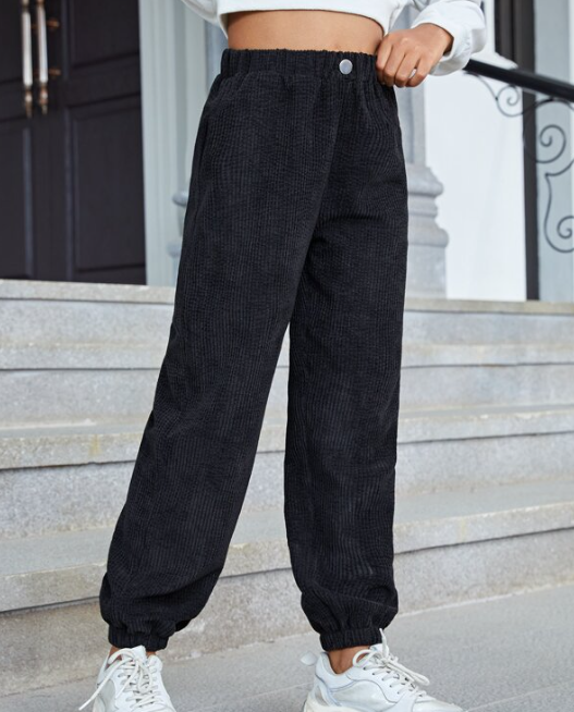Pantalón Casual Talle Alto - Negro - Talla 8 años-2