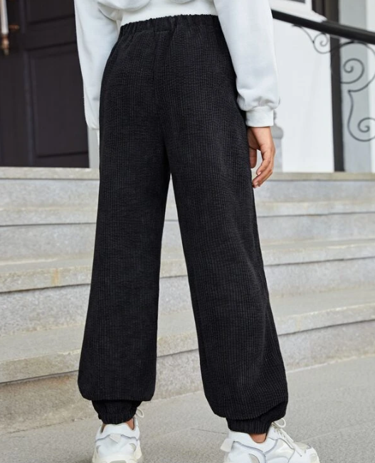 Pantalón Casual Talle Alto - Negro - Talla 8 años-3