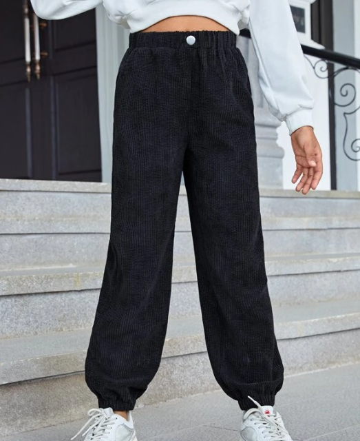 Pantalón Casual Talle Alto - Negro - Talla 8 años-4