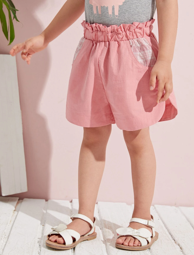 Short Rosa Pálido con Bolsillos-4