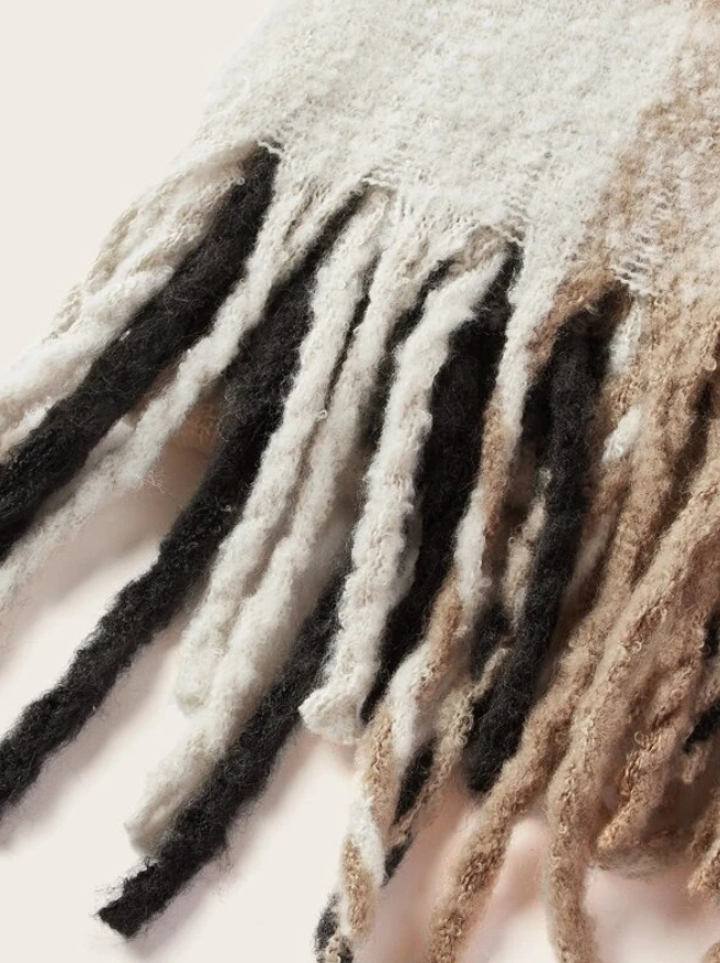 Bufanda Multicolor con Flecos-2