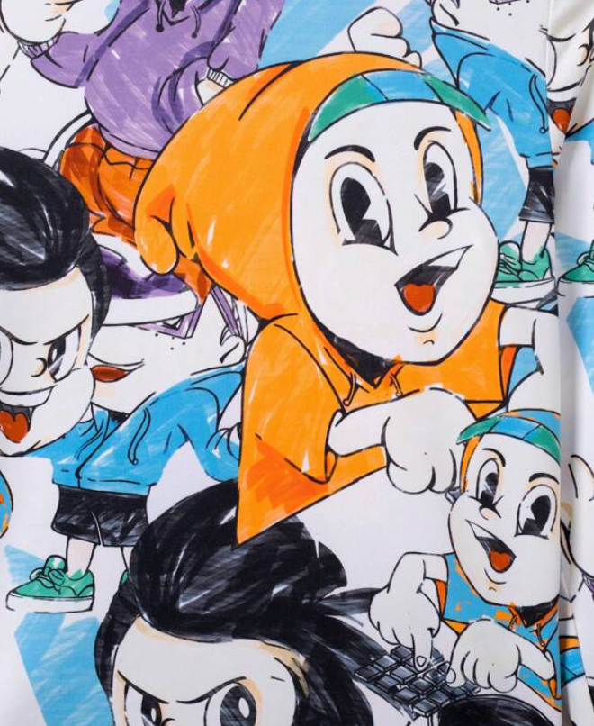 Conjunto Casual Infantil con Estampado de Dibujos Animados-5