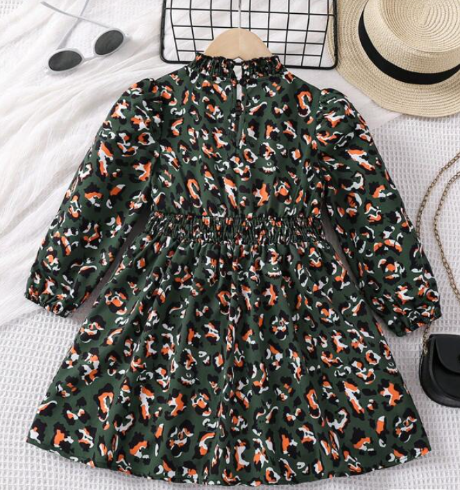Vestido Bohemio Infantil con Estampado Integral-2