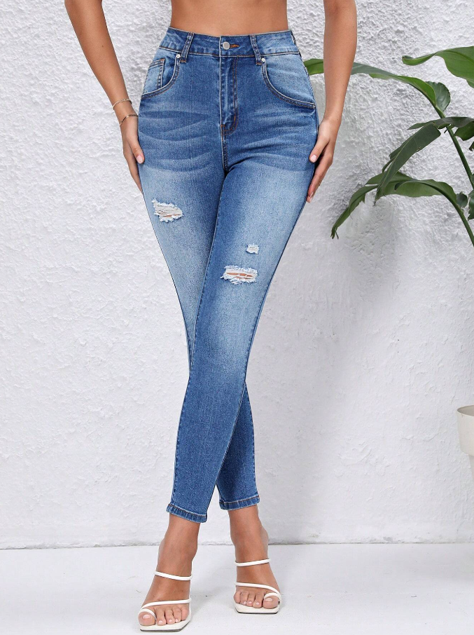 Jeans Ajustados Azules-2