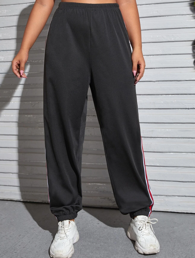 Pantalones Jogger con Estampado de Rayas-2