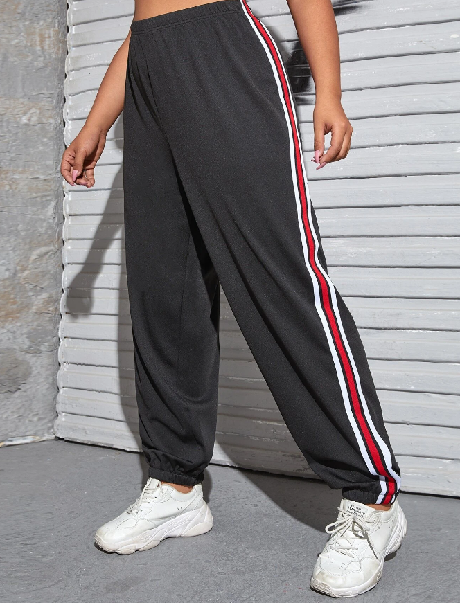 Pantalones Jogger con Estampado de Rayas-4