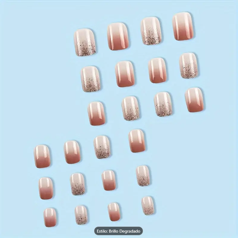 Uñas Estilo Francés - Brillo Degradado-4