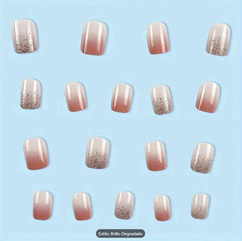 Uñas Estilo Francés - Brillo Degradado-5